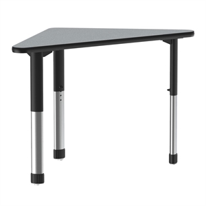 Commercial Thermal Fused Wood Laminate Top Collaborative Desk Gray Granite