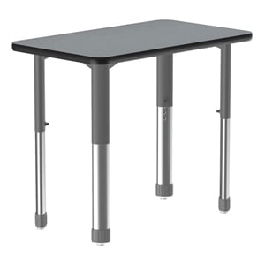 Commercial Thermal Fused Wood Laminate Top Collaborative Desk Gray