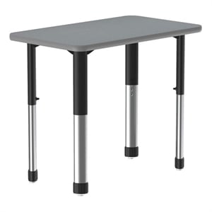Commercial Thermal Fused Wood Laminate Top Collaborative Desk Gray