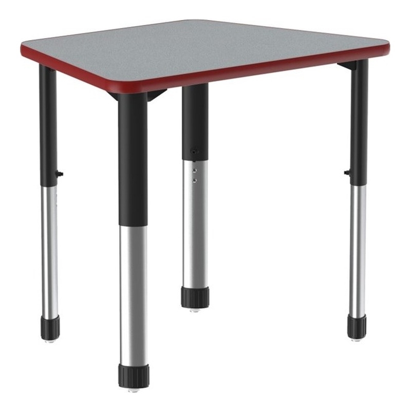 Commercial Thermal Fused Wood Laminate Top Collaborative Desk Gray