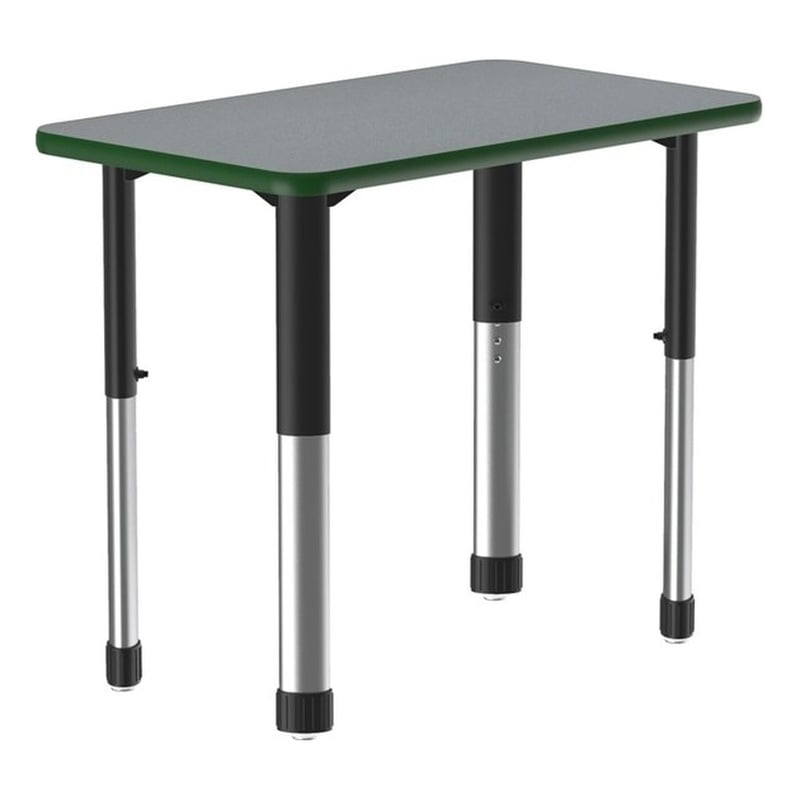 Commercial Thermal Fused Wood Laminate Top Collaborative Desk Gray