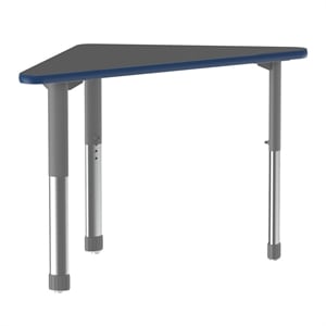 Commercial Thermal Fused Wood Laminate Top Collaborative Desk Black