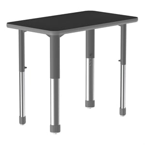 Commercial Thermal Fused Wood Laminate Top Collaborative Desk Black