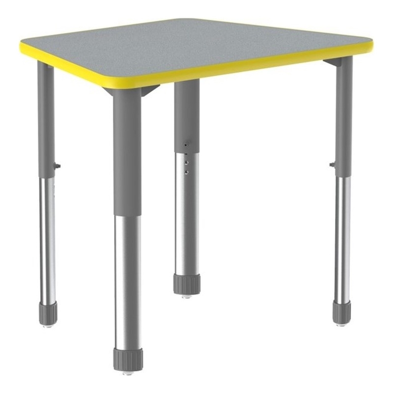 Commercial Thermal Fused Wood Laminate Top Collaborative Desk Gray