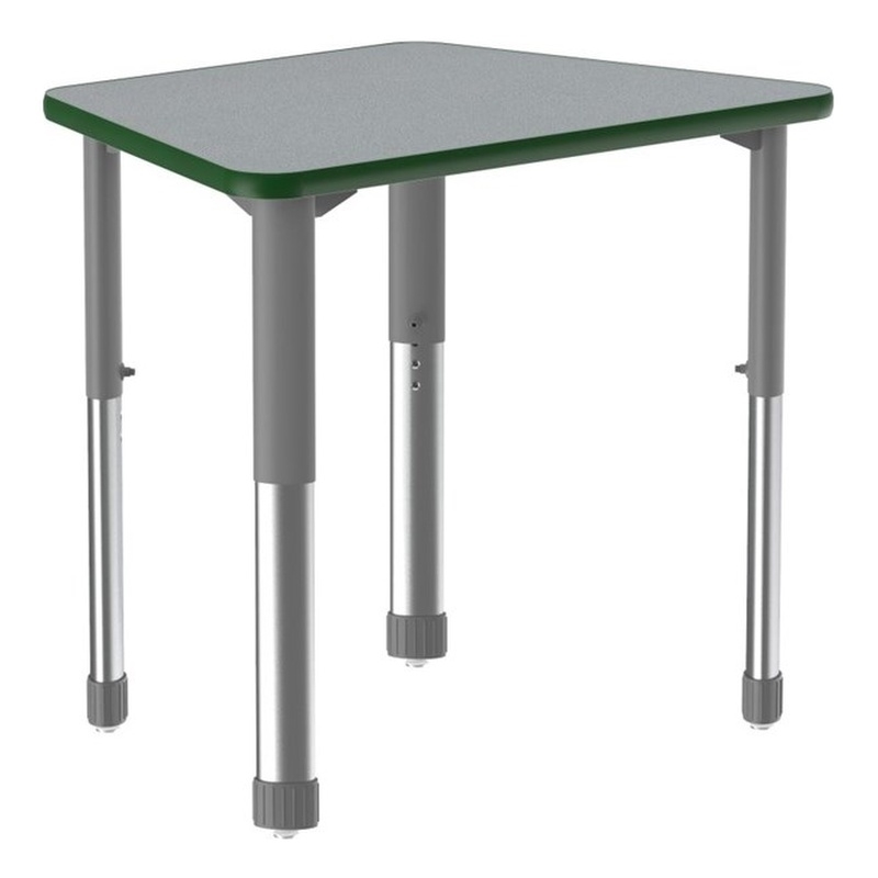 Commercial Thermal Fused Wood Laminate Top Collaborative Desk Gray