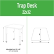 Commercial Thermal Fused Wood Laminate Collaborative Desk With Casters Oak