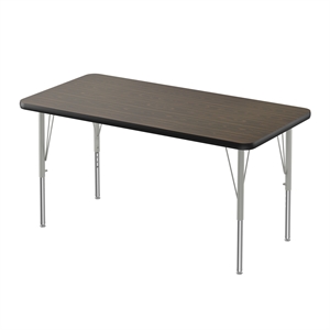 Correll 24x36&quot Top Bar Stool/Standing Height Activity Table in Walnut