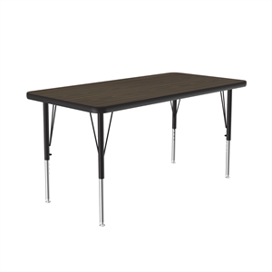 Correll 24x48&quot Top Bar Stool/Standing Height Activity Table in Walnut