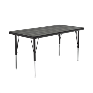 Correll 24x60&quot Top Bar Stool/Standing Height Activity Table in Driftwood