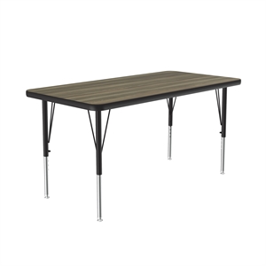 Correll 24x60&quot Top Bar Stool/Standing Height Activity Table in Hickory