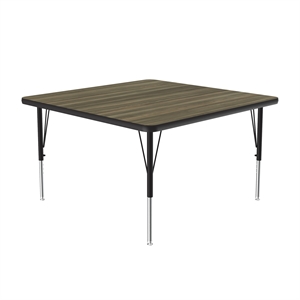 Correll 36&quot Top Bar Stool/Standing Height Square Activity Table in Hickory