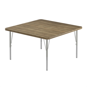 Correll 36&quot Top Bar Stool/Standing Height Square Activity Table in Hickory