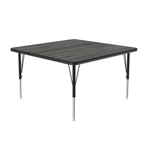 Correll 42&quot Top Bar Stool/Standing Height Square Activity Table in Driftwood