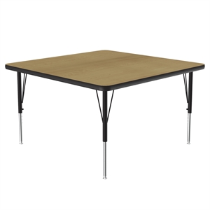 Correll 48&quot Top Bar Stool/Standing Height Square Activity Table in Maple