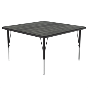 Correll 48&quot Top Bar Stool/Standing Height Square Activity Table in Driftwood
