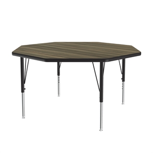 Correll 48&quot Top Bar Stool/Standing Height Octagon Activity Table in Hickory