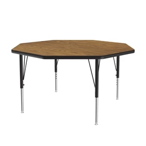 Correll 48&quot Top Bar Stool/Standing Height Octagon Activity Table in Oak