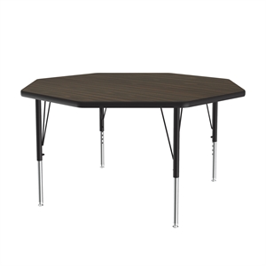 Correll 48&quot Top Bar Stool/Standing Height Octagon Activity Table in Walnut