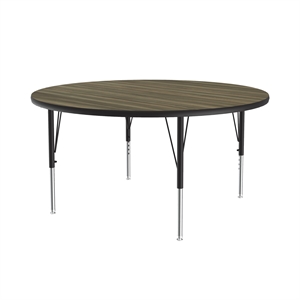 Correll 48&quot Top Bar Stool/Standing Height Round Activity Table in Hickory