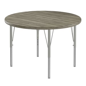 Correll 42&quot Top Bar Stool/Standing Height Round Activity Table in Hickory