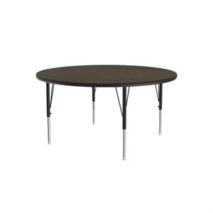 Correll 42&quot Top Bar Stool/Standing Height Round Activity Table in Walnut