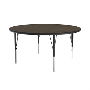 Correll 48&quot Top Bar Stool/Standing Height Round Activity Table in Walnut
