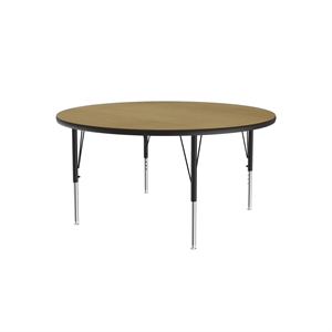 Correll 42&quot Top Bar Stool/Standing Height Round Activity Table in Maple