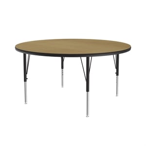 Correll 48&quot Top Bar Stool/Standing Height Round Activity Table in Maple
