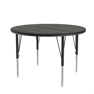 Correll 36&quot Top Bar Stool/Standing Height Round Activity Table in Driftwood