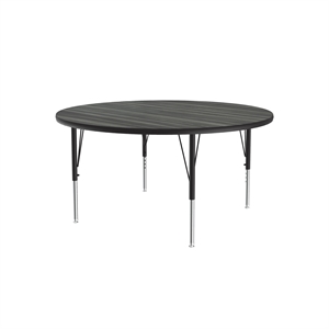Correll 42&quot Top Bar Stool/Standing Height Round Activity Table in Driftwood