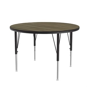 Correll 36&quot Top Bar Stool/Standing Height Round Activity Table in Hickory