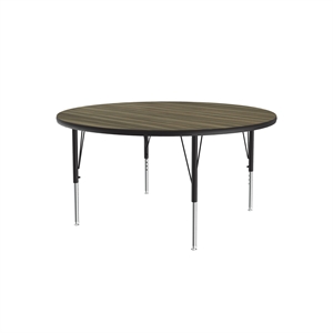 Correll 42&quot Top Bar Stool/Standing Height Round Activity Table in Hickory