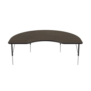 Correll 48x72&quot Econoline Melamine Kidney Activity Table in Walnut