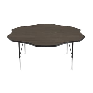 Correll 60&quot Econoline Melamine Flower Activity Table in Walnut