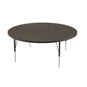 Correll 60&quot Econoline Melamine Round Activity Table in Walnut