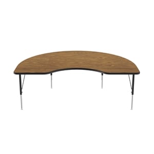 Correll 48x72&quot Econoline Melamine Kidney Activity Table in Oak