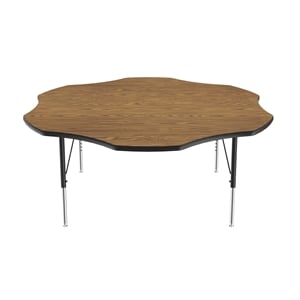 Correll 60&quot Econoline Melamine Flower Activity Table in Oak