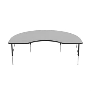 Correll 48x72&quot Econoline Melamine Kidney Activity Table in Light Gray