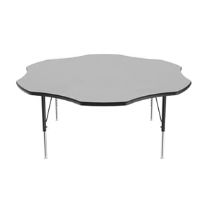 Correll 60&quot Econoline Melamine Flower Activity Table in Light Gray
