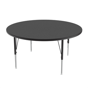 Correll 48&quot Econoline Melamine Round Activity Table in Black