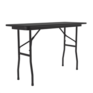 Correll 18x48 Commercial Laminate Folding Table in Black Granite