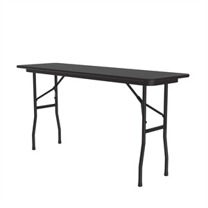 Correll 18x72 Commercial Laminate Folding Table in Black Granite