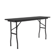 Correll 18x96 Commercial Laminate Folding Table in Black Granite