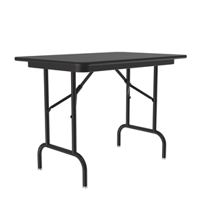 Correll 24x36 Commercial Laminate Folding Table in Black Granite