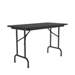 Correll 24x48 Commercial Laminate Folding Table in Black Granite