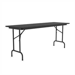 Correll 24x60 Commercial Laminate Folding Table in Black Granite