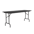 Correll 24x60 Commercial Laminate Folding Table in Black Granite