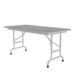 Correll 24x48 Laminate Adjustable Height Folding Table in Gray Granite