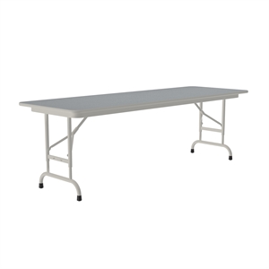 Correll 24x60 Laminate Adjustable Height Folding Table in Gray Granite
