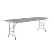 Correll 24x60 Laminate Adjustable Height Folding Table in Gray Granite